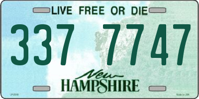 NH license plate 3377747