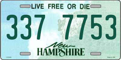 NH license plate 3377753