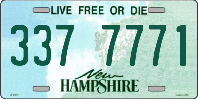 NH license plate 3377771