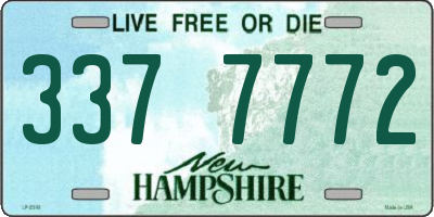 NH license plate 3377772