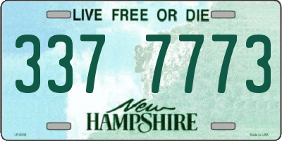 NH license plate 3377773