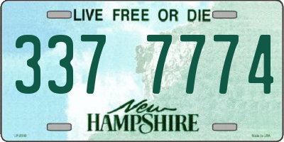NH license plate 3377774
