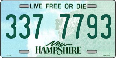 NH license plate 3377793