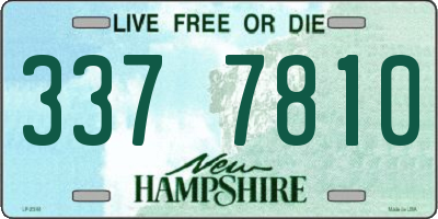 NH license plate 3377810