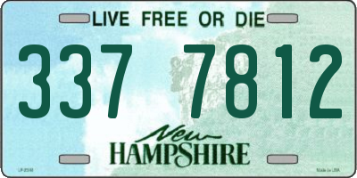 NH license plate 3377812