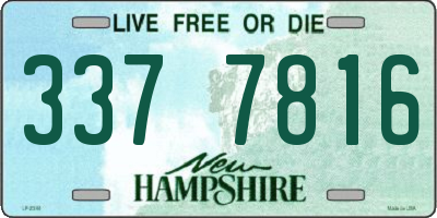 NH license plate 3377816