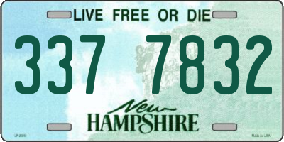 NH license plate 3377832