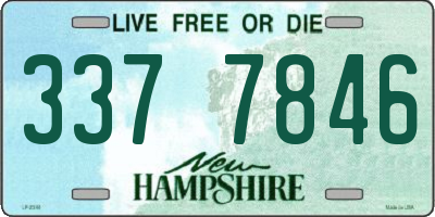 NH license plate 3377846