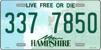 NH license plate 3377850
