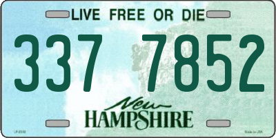 NH license plate 3377852