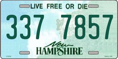 NH license plate 3377857