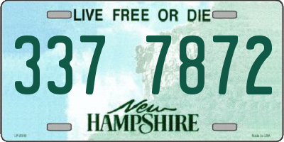 NH license plate 3377872