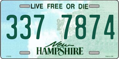 NH license plate 3377874
