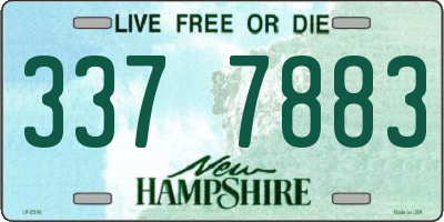 NH license plate 3377883