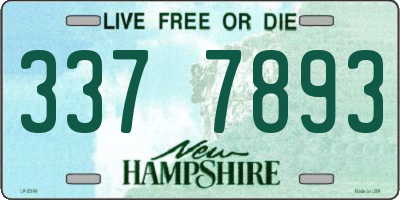 NH license plate 3377893