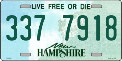 NH license plate 3377918