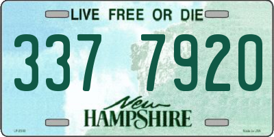 NH license plate 3377920