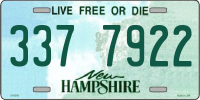 NH license plate 3377922