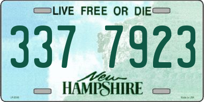 NH license plate 3377923