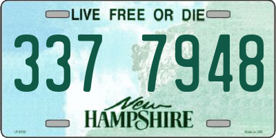 NH license plate 3377948