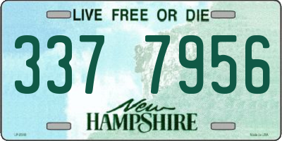 NH license plate 3377956