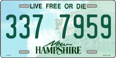 NH license plate 3377959