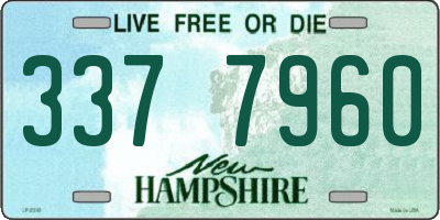 NH license plate 3377960