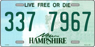NH license plate 3377967