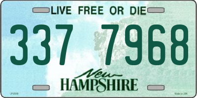 NH license plate 3377968