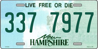 NH license plate 3377977