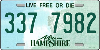 NH license plate 3377982