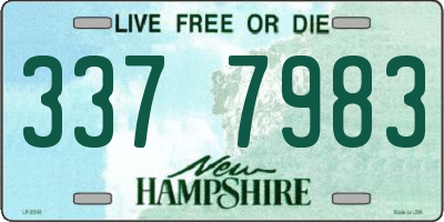 NH license plate 3377983