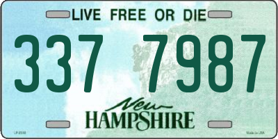 NH license plate 3377987