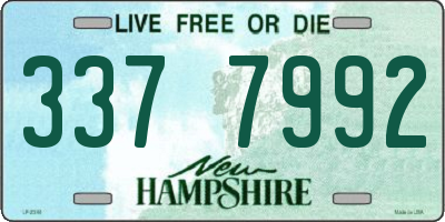 NH license plate 3377992