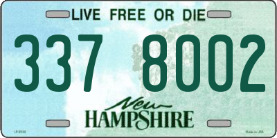 NH license plate 3378002