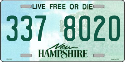 NH license plate 3378020
