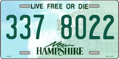 NH license plate 3378022