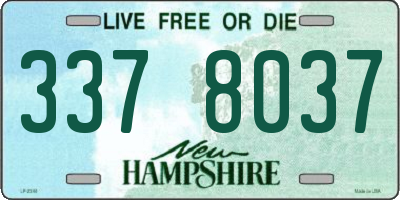 NH license plate 3378037