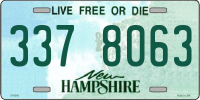 NH license plate 3378063