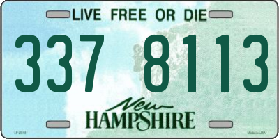 NH license plate 3378113
