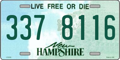 NH license plate 3378116