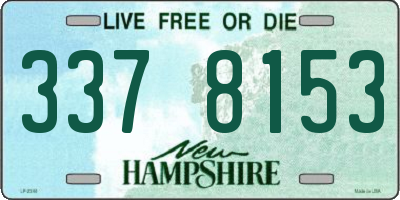 NH license plate 3378153