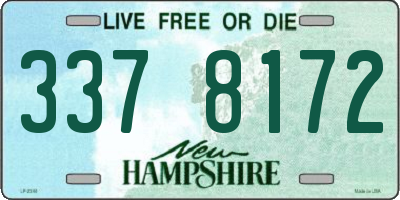 NH license plate 3378172