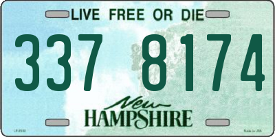 NH license plate 3378174