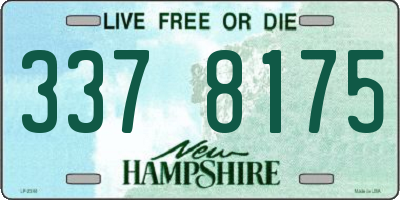 NH license plate 3378175