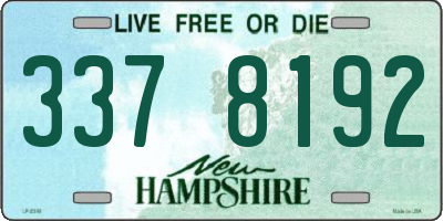 NH license plate 3378192