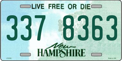 NH license plate 3378363