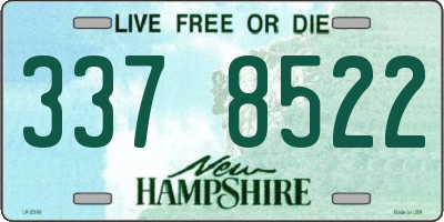 NH license plate 3378522