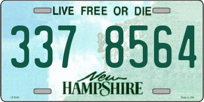 NH license plate 3378564