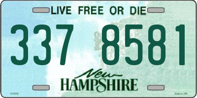 NH license plate 3378581